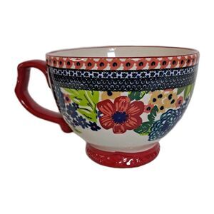 The Pioneer Woman Dazzling Dahlias Ceramic Floral Soup Mug No Lid Holds 27 oz.
